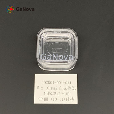 5x10mm2 SP-Face 10-11 Недопированный N-тип свободностоящий однокристаллический субстрат GaN с TTV ≤ 10μm Сопротивляемость 0,05 Ω·cm